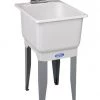 E. L. Mustee Mustee® UtilaTub® 18"W X 23.5"D White Plastic Floor-Mount Laundry/Utility Sink With Faucet -Zenna Home || Shutters By Design || Mustee Sales 12C