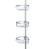Zenna Home® Rustproof Satin Chrome Tension Pole Shower Caddy 2 Zenna Home® Rustproof Satin Chrome Tension Pole Shower Caddy -Zenna Home || Shutters By Design || Mustee Sales 2151AL