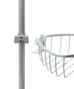 Zenna Home® Rustproof Satin Chrome Tension Pole Shower Caddy 7 Zenna Home® Rustproof Satin Chrome Tension Pole Shower Caddy -Zenna Home || Shutters By Design || Mustee Sales 2151AL ALT2