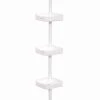 Zenna Home® White Corner Tension Pole Shower Caddy -Zenna Home || Shutters By Design || Mustee Sales 2164WW