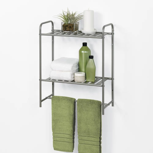 Zenna Home® 17" Satin Nickel Bathroom Shelf 4 Zenna Home® 17" Satin Nickel Bathroom Shelf - Image 2