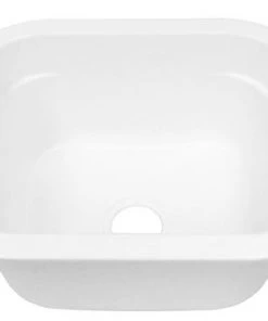 E. L. Mustee Mustee® 22"W X 18"D White Fiberglass Dual Mount Laundry/Utility Sink
