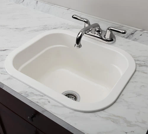 E. L. Mustee Mustee® 22"W X 18"D White Fiberglass Dual Mount Laundry/Utility Sink 4 E. L. Mustee Mustee® 22"W X 18"D White Fiberglass Dual Mount Laundry/Utility Sink - Image 2