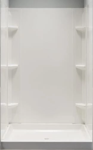 E. L. Mustee Mustee Durawall 41"W X 48"D X 71-1/2"H White Shower Wall Surround (5-Piece) 3 E. L. Mustee Mustee Durawall 41"W X 48"D X 71-1/2"H White Shower Wall Surround (5-Piece)