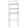 Zenna Home® Cross-Style 24"W X 65"H Satin Nickel Over-the-Toilet Storage Shelves 1 Zenna Home® Cross-Style 24"W X 65"H Satin Nickel Over-the-Toilet Storage Shelves -Zenna Home || Shutters By Design || Mustee Sales 2523NN master