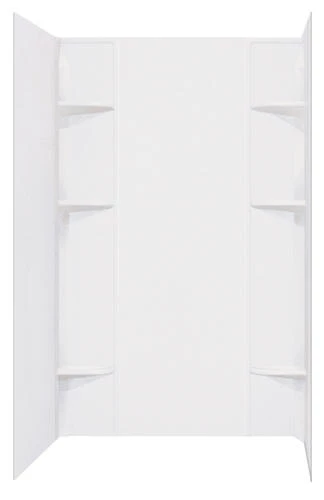 E. L. Mustee Mustee Durawall 60"W X 40"D X 71-1/2"H White Shower Wall Surround (5-Piece) 3 E. L. Mustee Mustee Durawall 60"W X 40"D X 71-1/2"H White Shower Wall Surround (5-Piece)