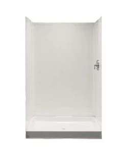 E. L. Mustee Mustee Durawall 71"W X 41-1/2"D X 71-1/2"H White Shower Wall Surround (5-Piece)
