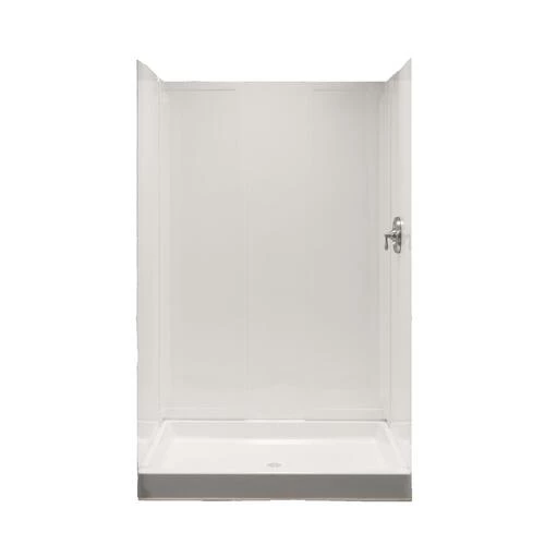 E. L. Mustee Mustee Durawall 71"W X 41-1/2"D X 71-1/2"H White Shower Wall Surround (5-Piece) 2 E. L. Mustee Mustee Durawall 71"W X 41-1/2"D X 71-1/2"H White Shower Wall Surround (5-Piece)