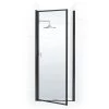E. L. Mustee E.L. Mustee Stylemate 30-1/4"W X 65"H Black Bronze Framed Pivot Shower Door With Clear Glass