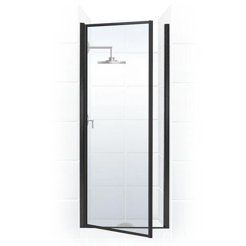 E. L. Mustee E.L. Mustee Stylemate 30-1/4"W X 65"H Black Bronze Framed Pivot Shower Door With Clear Glass 3 E. L. Mustee E.L. Mustee Stylemate 30-1/4"W X 65"H Black Bronze Framed Pivot Shower Door With Clear Glass