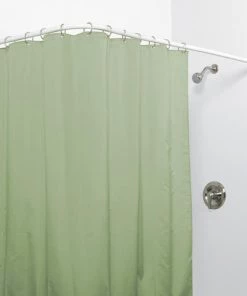 Zenna Home® 28" X 66" White Wall-Mount Shower Curtain Rod -Zenna Home || Shutters By Design || Mustee Sales 33941WW ALT2