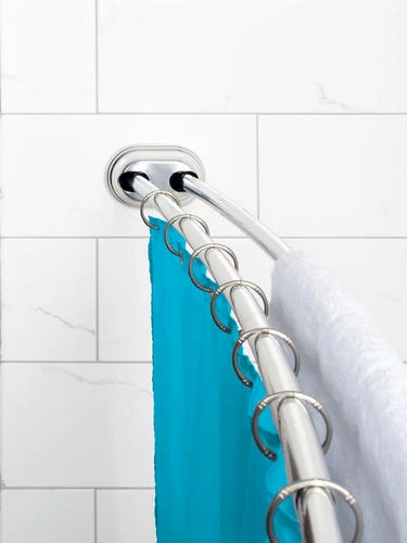 Zenna Home® NeverRust® Aluminum Double Tension Curved Shower Rod 3 Zenna Home® NeverRust® Aluminum Double Tension Curved Shower Rod