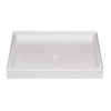E. L. Mustee E.L. Mustee Durabase 42"W X 36"D White Single Curb Shower Base With Center Drain 1 E. L. Mustee E.L. Mustee Durabase 42"W X 36"D White Single Curb Shower Base With Center Drain -Zenna Home || Shutters By Design || Mustee Sales 3642M