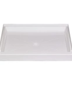 E. L. Mustee E.L. Mustee Durabase 48"W X 36"D White Single Curb Shower Base With Center Drain