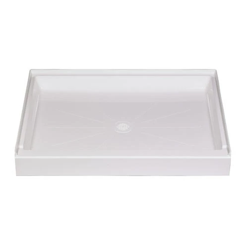E. L. Mustee E.L. Mustee Durabase 60"W X 36"D White Single Curb Shower Base With Center Drain 3 E. L. Mustee E.L. Mustee Durabase 60"W X 36"D White Single Curb Shower Base With Center Drain