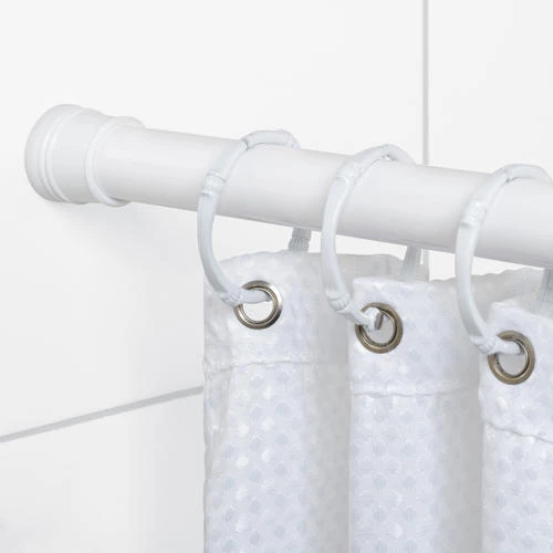 Zenna Home® 40" White Adjustable Tension Mount Shower Curtain Rod 4 Zenna Home® 40" White Adjustable Tension Mount Shower Curtain Rod - Image 2