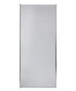 E. L. Mustee E.L. Mustee 28"W X 64"H Aluminum Framed Pivot Shower Door With Frosted Glass
