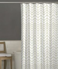 Zenna Home® Wilcrest Green 70"W X 72"H Polyester Shower Curtain