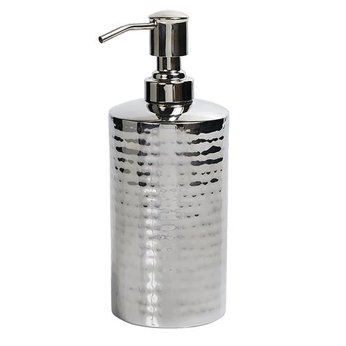 Zenna Home Hammered Stainless Steel Chrome Lotion Dispenser 3 Zenna Home Hammered Stainless Steel Chrome Lotion Dispenser