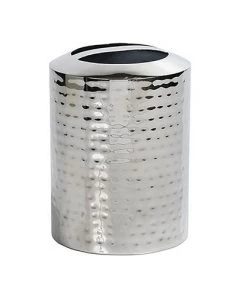 Zenna Home Hammered Stainless Steel Chrome Toothbrush Holder