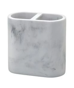 Zenna Home Corin Gray Marble Toothbrush Holder