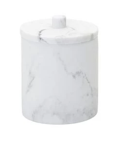 Zenna Home Corin Gray Marble Cotton Ball Holder
