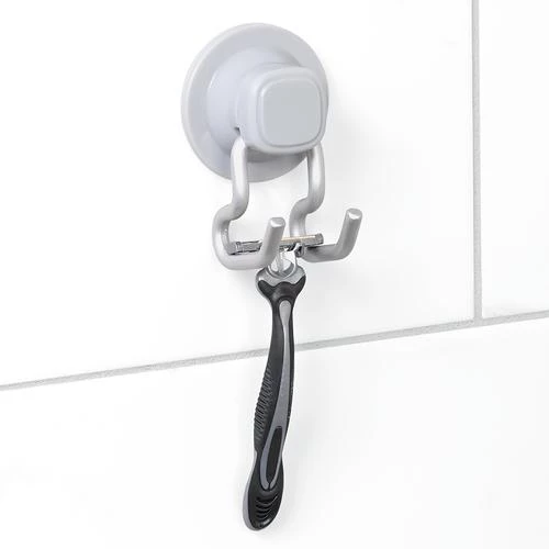 Zenna Home NeverRust Power Grip Pro Satin Chrome Dual Mount Hook 4 Zenna Home NeverRust Power Grip Pro Satin Chrome Dual Mount Hook - Image 2