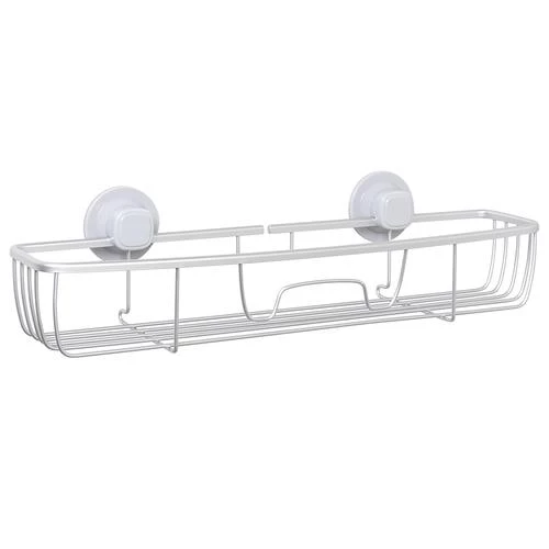 Zenna Home NeverRust Power Grip Pro Satin Chrome Dual Mount Long Shelf 3 Zenna Home NeverRust Power Grip Pro Satin Chrome Dual Mount Long Shelf