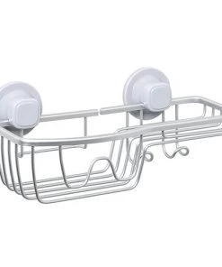 Zenna Home NeverRust Power Grip Pro Satin Chrome Dual Mount Combo Basket