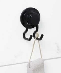 Zenna Home NeverRust Power Grip Pro Matte Black Dual Mount Hook 8 Zenna Home NeverRust Power Grip Pro Matte Black Dual Mount Hook -Zenna Home || Shutters By Design || Mustee Sales 6754157 ALT 1 7330ALBKL