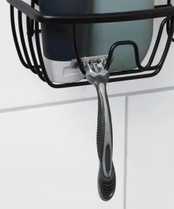 Zenna Home NeverRust Power Grip Pro Matte Black Dual Mount Combo Basket -Zenna Home || Shutters By Design || Mustee Sales 6754158 ALT 1 7335ALBKL