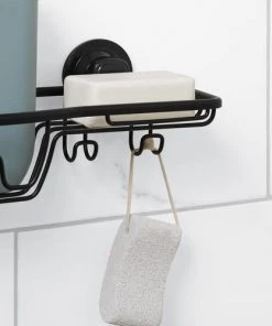 Zenna Home NeverRust Power Grip Pro Matte Black Dual Mount Combo Basket -Zenna Home || Shutters By Design || Mustee Sales 6754158 ALT 2 7335ALBKL