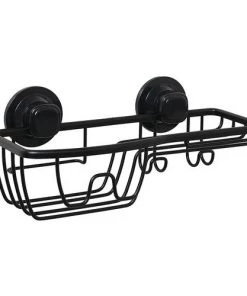 Zenna Home NeverRust Power Grip Pro Matte Black Dual Mount Combo Basket