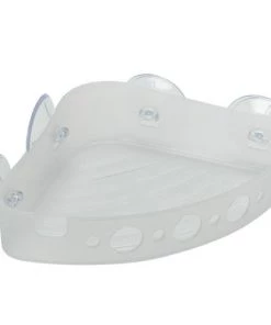 Zenna Home Frosted Suction Corner Basket