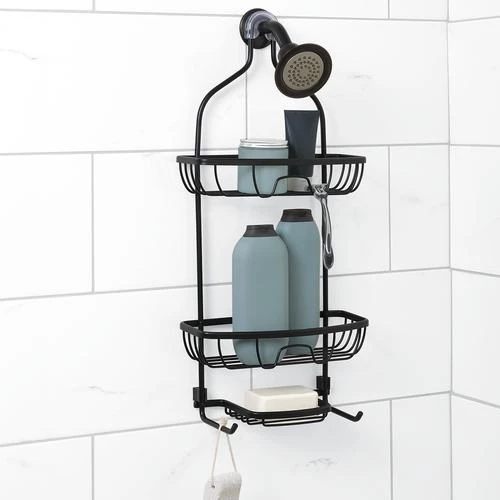 Zenna Home® Rustproof Black Shower Caddy 4 Zenna Home® Rustproof Black Shower Caddy - Image 2