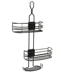 Zenna Home Matte Black Adjustable Shower Caddy 12 Zenna Home Matte Black Adjustable Shower Caddy -Zenna Home || Shutters By Design || Mustee Sales 6754168 FV 2 7549BKL V2