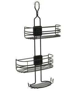 Zenna Home Matte Black Adjustable Shower Caddy 13 Zenna Home Matte Black Adjustable Shower Caddy -Zenna Home || Shutters By Design || Mustee Sales 6754168 FV 3 7549BKL V2