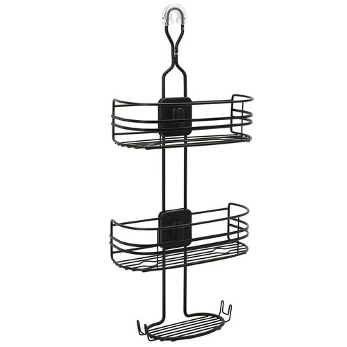 Zenna Home Matte Black Adjustable Shower Caddy 3 Zenna Home Matte Black Adjustable Shower Caddy