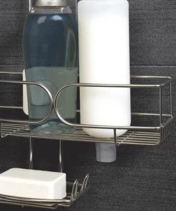 Zenna Home Stainless Steel Adjustable Shower Caddy 20 Zenna Home Stainless Steel Adjustable Shower Caddy -Zenna Home || Shutters By Design || Mustee Sales 6754169 ALT 3 7819STL V2