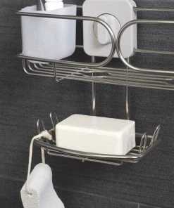 Zenna Home Stainless Steel Adjustable Shower Caddy 21 Zenna Home Stainless Steel Adjustable Shower Caddy -Zenna Home || Shutters By Design || Mustee Sales 6754169 ALT 4 7819STL V2