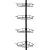 Zenna Home® Matte Black Corner Shower Tension Pole Caddy