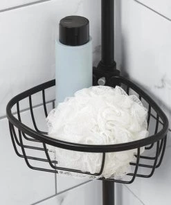 Zenna Home Frosted Suction Corner Basket 9 Zenna Home Frosted Suction Corner Basket -Zenna Home || Shutters By Design || Mustee Sales 6754172 ALT 2 2151ALBKL