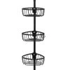 Zenna Home® Rustproof Matte Black Tension Pole Shower Caddy 2 Zenna Home® Rustproof Matte Black Tension Pole Shower Caddy -Zenna Home || Shutters By Design || Mustee Sales 6754172 FV 2151ALBKL V2