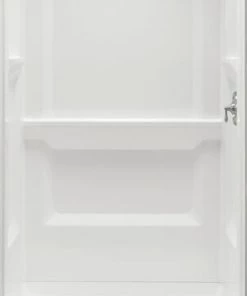 E. L. Mustee Mustee Durawall 48"W X 34"D X 73-1/4"H White Shower Wall Surround (3-Piece)