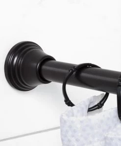 Zenna Home® NeverRust 86" Bronze Adjustable Tension Mount Shower Curtain Rod 7 Zenna Home® NeverRust 86" Bronze Adjustable Tension Mount Shower Curtain Rod -Zenna Home || Shutters By Design || Mustee Sales 86F7ALHBHL ALT2