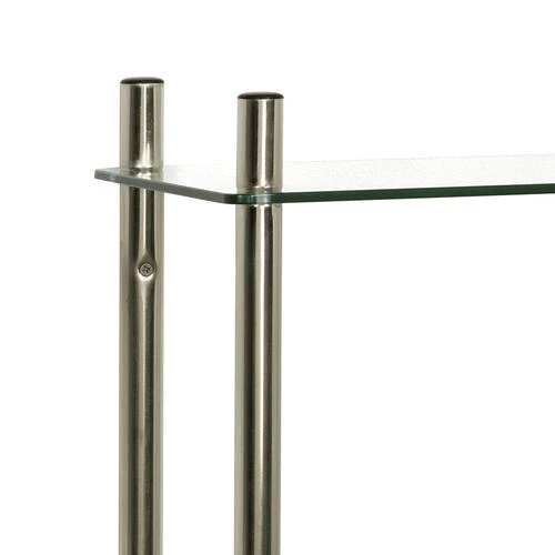 Zenna Home® 20" Brushed Nickel Glass Bathroom Shelf 5 Zenna Home® 20" Brushed Nickel Glass Bathroom Shelf - Image 3