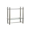 Zenna Home® 20" Brushed Nickel Glass Bathroom Shelf -Zenna Home || Shutters By Design || Mustee Sales 8912BN master