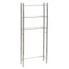 Zenna Home® Floating Glass 26"W X 60"H Brushed Nickel Over-the-Toilet Storage Shelves 2 Zenna Home® Floating Glass 26"W X 60"H Brushed Nickel Over-the-Toilet Storage Shelves -Zenna Home || Shutters By Design || Mustee Sales 8935BN master