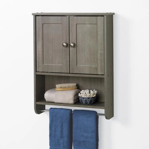 Zenna Home® 20"W X 6"D X 26"H Driftwood Gray Bathroom Wall Cabinet 4 Zenna Home® 20"W X 6"D X 26"H Driftwood Gray Bathroom Wall Cabinet - Image 2