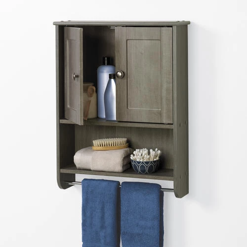Zenna Home® 20"W X 6"D X 26"H Driftwood Gray Bathroom Wall Cabinet 5 Zenna Home® 20"W X 6"D X 26"H Driftwood Gray Bathroom Wall Cabinet - Image 3
